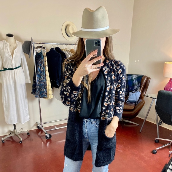 Anthropologie Sweaters - (La Fée Verte) Leopard Eyelash Cardigan